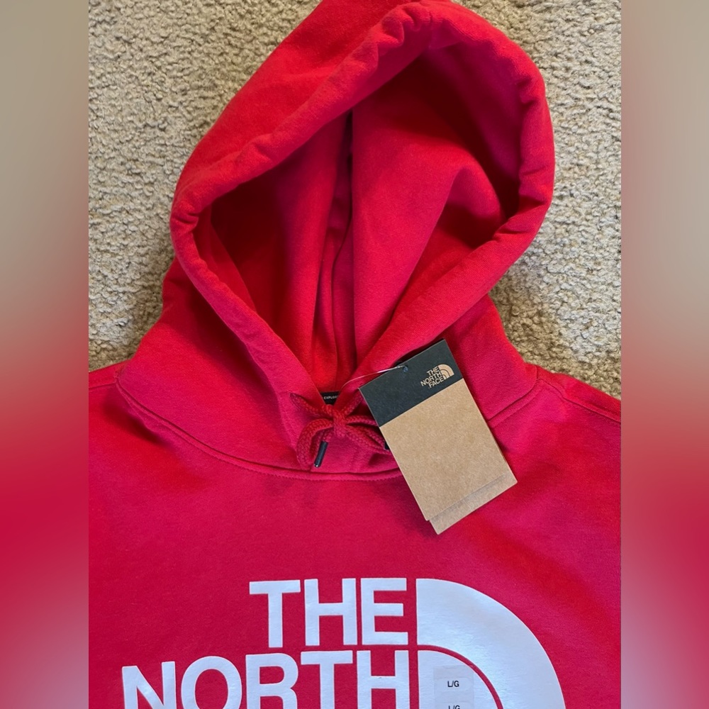 Red North Face Hoodie - Picture 4 of 5